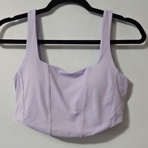 All in Motion Light Purple Activewear Sports Top With Removable Pads Size M